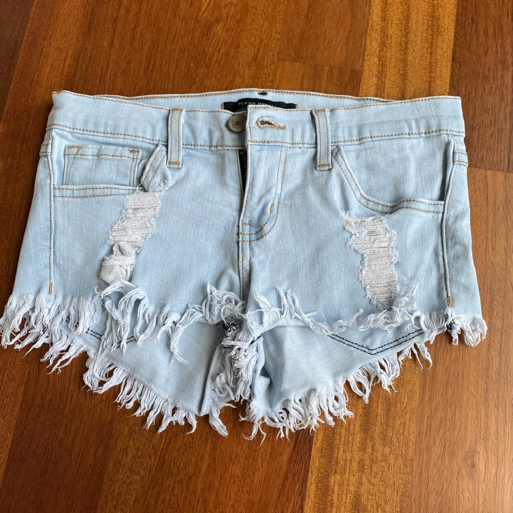 Flying Monkey light blue jean shorts